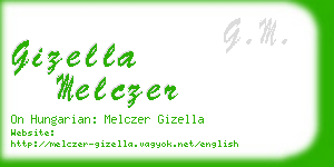 gizella melczer business card